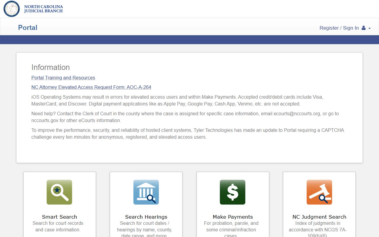 Chowan County court records after arrest eCourts Portal controls